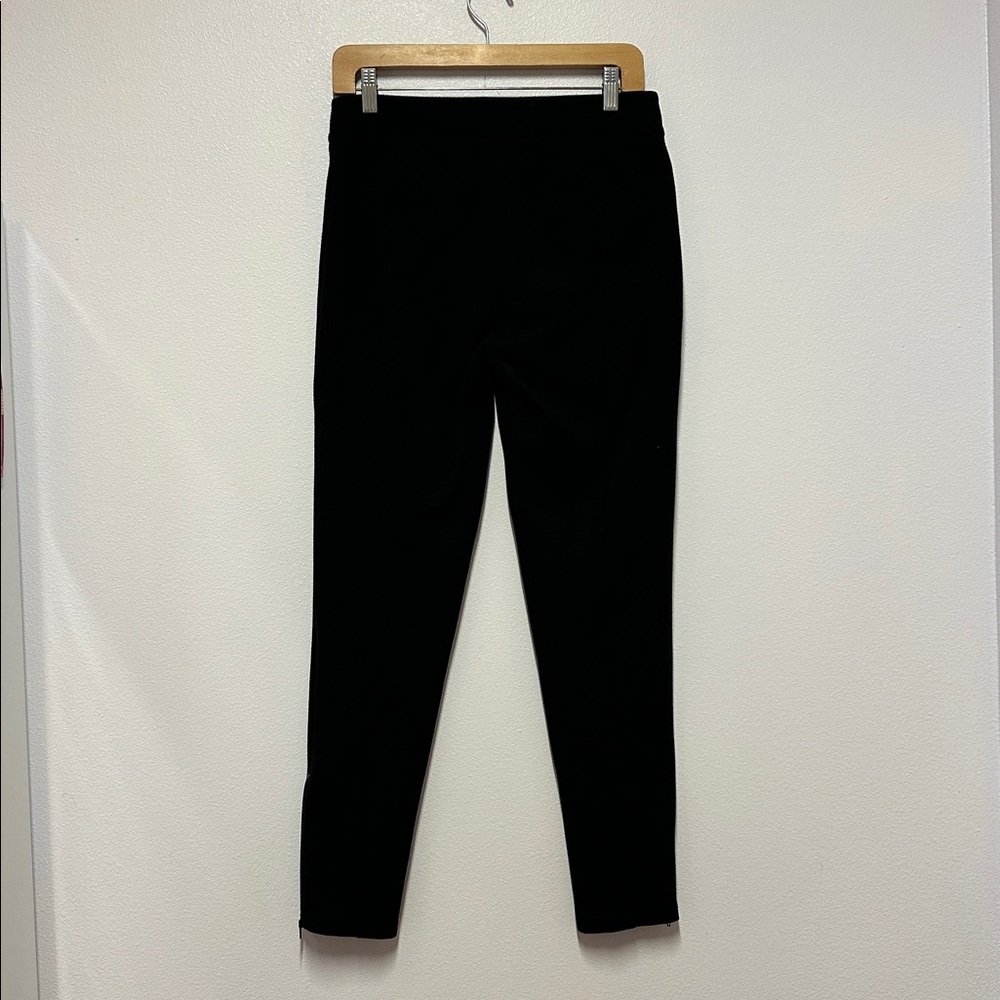 Beta Brand Women's Black Slim Fit Cigarette Ponte Pants with zip ankle - Picture 5 of 7